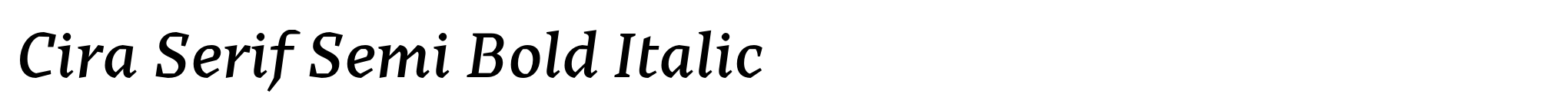 Cira Serif Semi Bold Italic image